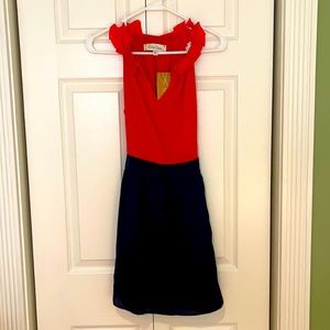 Francesca’s Criss Cross Ruffle Dress Size Small